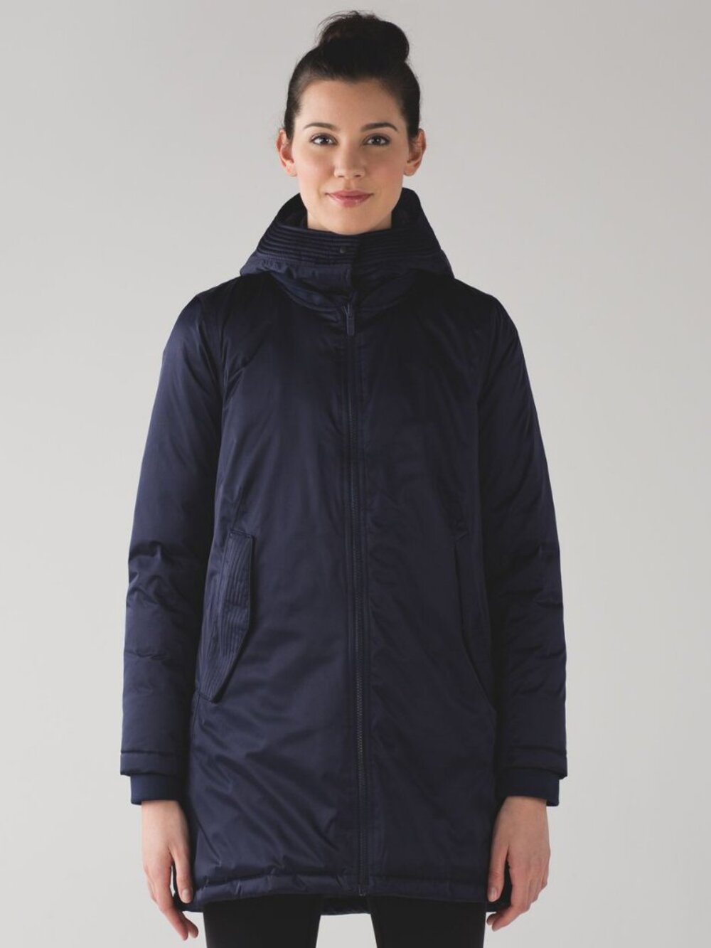 Lululemon No Shivers Reversible Bomber Jacket, Deep Indigo, size 4